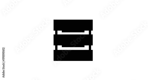 Data center server rack icon isolated on white background
