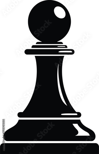 Chess Pawn Piece Silhouette Illustration