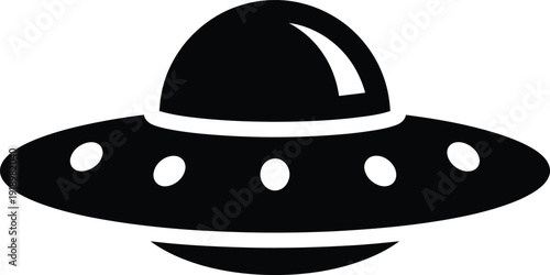 UFO flying saucer vector icon