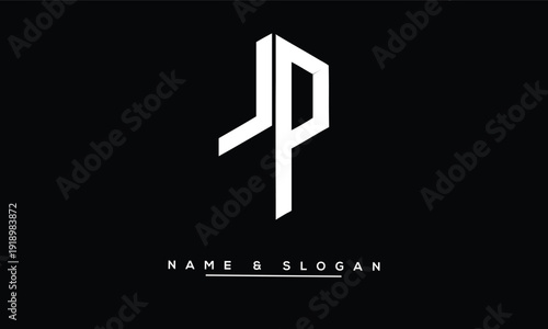 JP, PJ Abstract Letters Logo Monogram