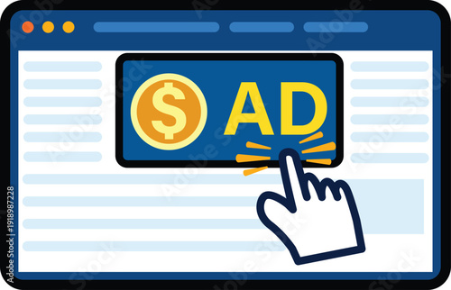 Pay per click icon. Pay Per Click advertising strategies for digital ads sign. PPC Management symbol. Paid media logo. flat style.