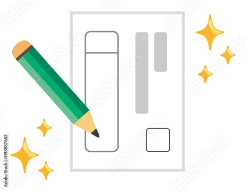 投票用紙のイラスト　選挙アイコン