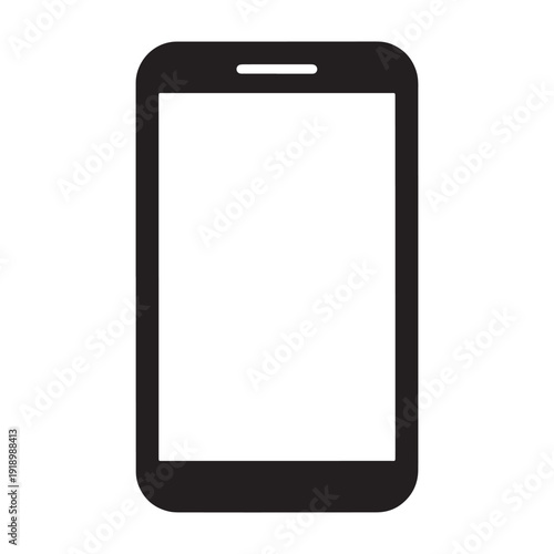 Modern smartphone with blank screen for customizable design or advertisement