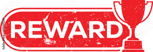 Reward symbol with trophy and text