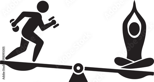 Balance between exercise and yoga for optimal health and well being