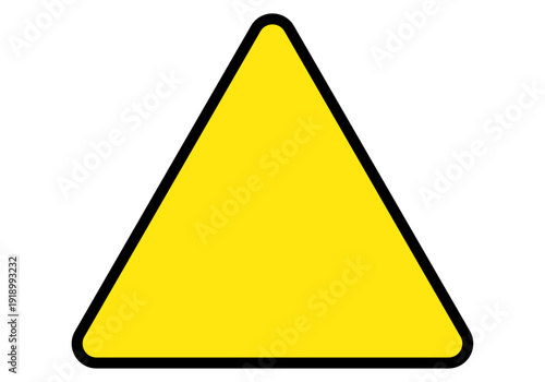 Icono de señal de peligro en negro y amarillo. Triángulo amarillo con borde negro