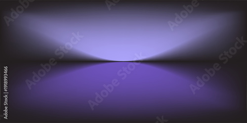 Abstract gradient podium background. Violet, purple and lilac empty 3d studio backdrop. Clean scene for product presentation mockup template. Vector illustration