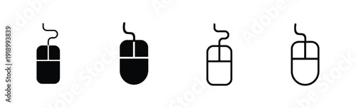 Computer mouse icons for technology and computer input