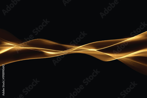 An abstract smoke design features orange motion waves and flowing fractal curves against a black backdrop to create a vibrant energy pattern for an artistic technology wallpaper illustration