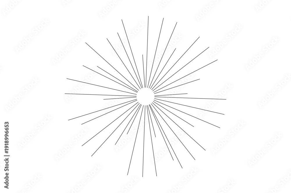 Obraz premium light rays line vector illustration on white background