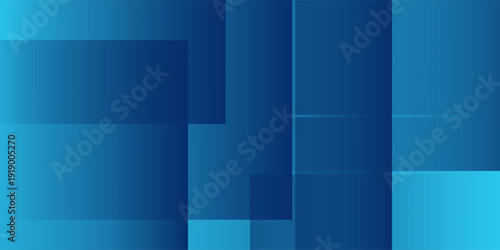 Blue abstract background. Stacked transparent geometric shapes of squares, lines and triangles. Modern illustration design for wallpaper and banner.