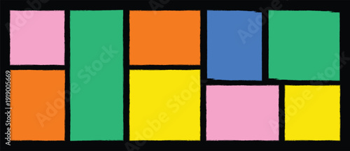 Colorful grunge frame. Rectangle, square box frames with colorful brush strokes set. Vintage grunge boxes for collage, text, banner, sticker, poster design. colorful grunge frame or shape.