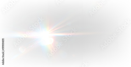 Cuadro en lienzo Shimmering Crystal Light Background with Magical Glitter Dust Rainbow Reflection