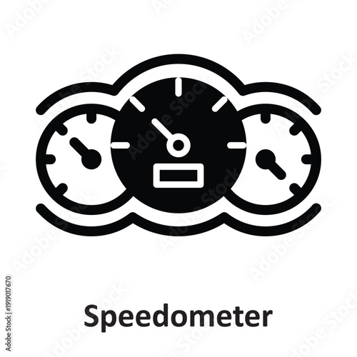 Speedometer Vector icon which can easily modify or edit