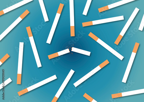 Smoking cessation, conceptual illustration