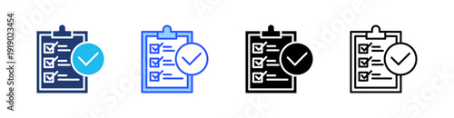 Validity Multi Style Icon Set Vector 