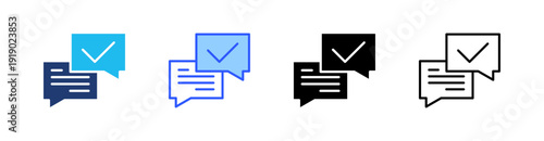 Conversation Multi Style Icon Set Vector 