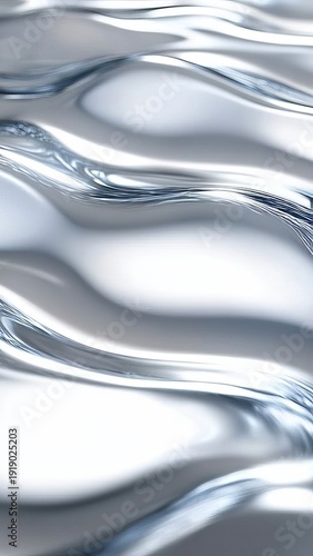 Abstract Waving Glass Surface with Soft Neutral Reflections, Seamless Contemporary Image Design