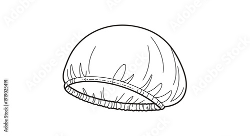 Medical Shower Cap Illustration - Healthcare Hygiene Protection