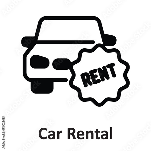 Car Rental Vector icon which can easily modify or edit