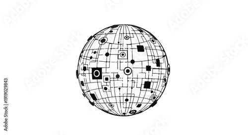 Abstract globe network illustration representing global connectivity and digital technology