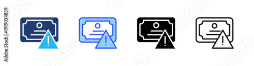 Crises Multi Style Icon Set Vector 