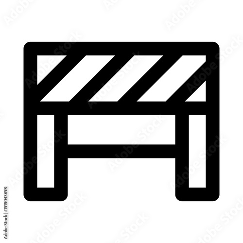 Barrier Modern Line Icon for Safety, Restriction, and Security Illustration