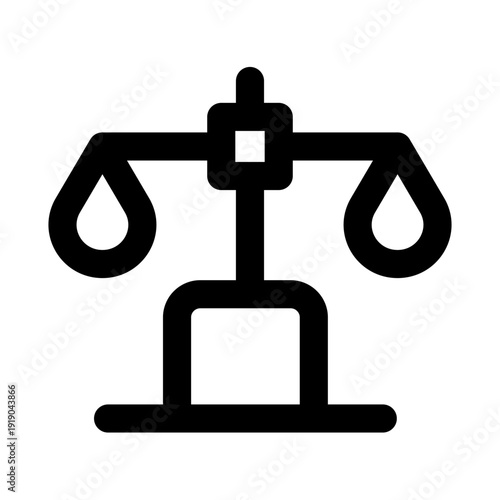 Law scales icon for justice and legal balance. Law Scales Modern Professional Line Icon with minimal clean design representing fairness equality court and judgment