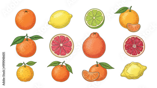 Citrus Assortment: A vibrant collection of assorted citrus fruits, each radiating with natural colors and zest, beautifully arranged to tempt the senses.