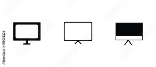 Three different types of presentation screens