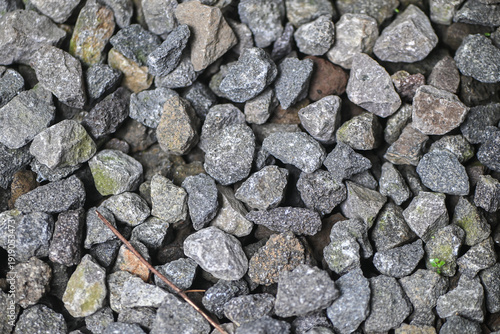 Gray gravel close-up