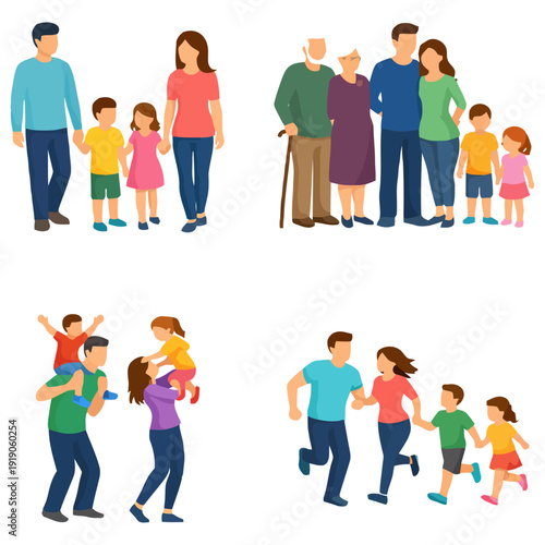 Family walking

Piggyback ride

Playing with kids

Running family

Parenting

Love and care

Happy childhood

Outdoor activity