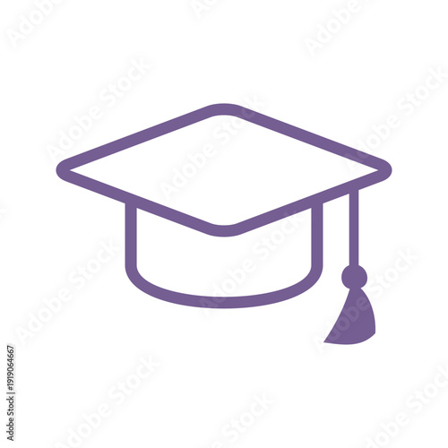 Graduate Cap Icon Vector Template Illustration Design