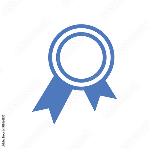 Rosette Ribbon Badge Award Icon Vector Template