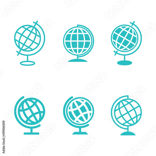 Simple Trendy Globe Icon Vector Template Illustration Design
