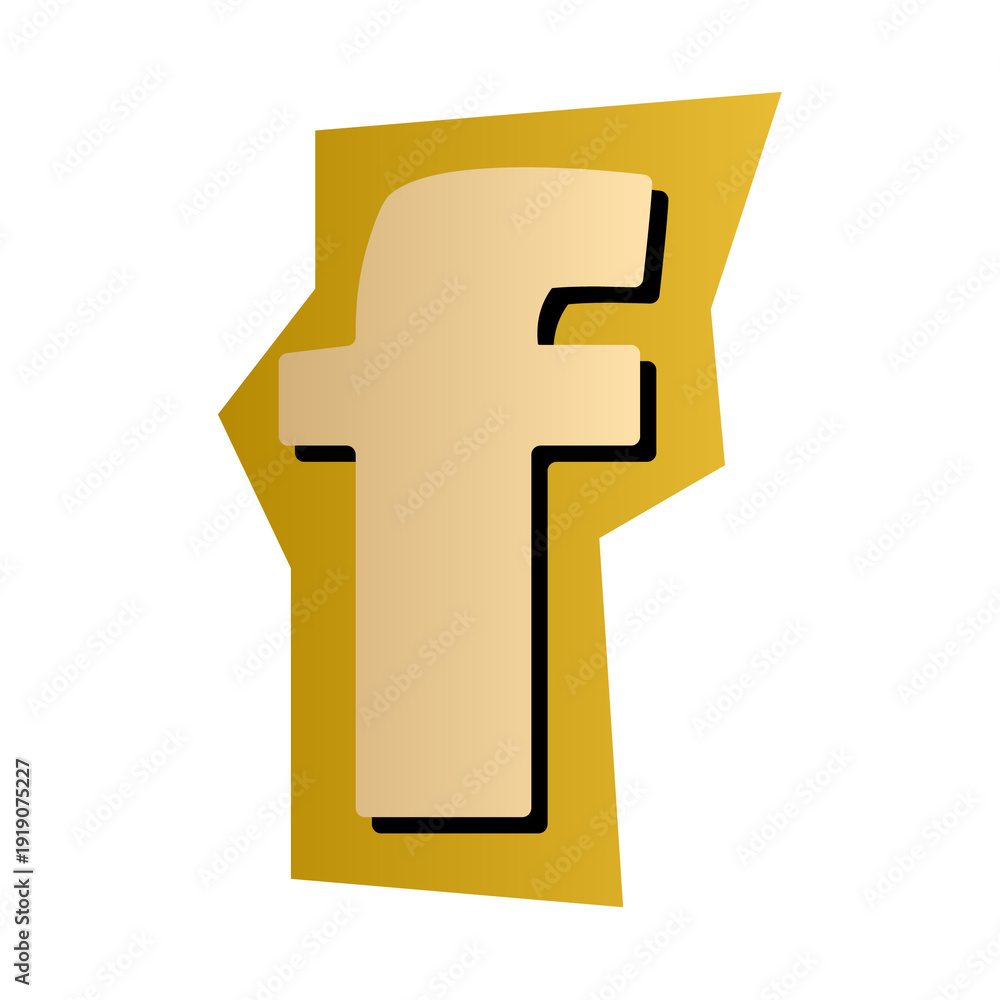 Obraz premium ransom note letter f