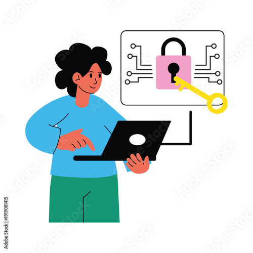 VPN Connection Active vector illustrations EPS file