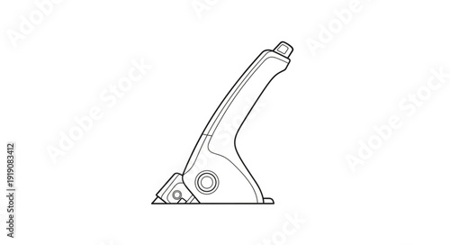 Simple Line Drawing of Golf Club.