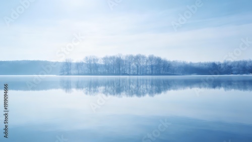 mistreat. A perfectly flat lake mirroring the sky with a seamless horizon. travel magazines, destination branding, designed for outdoor magazines and nature guides and travel destination branding.