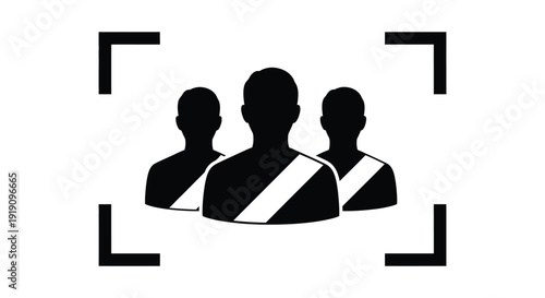 Three people wearing reflective vests shown as silhouettes