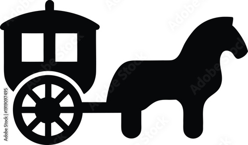 chinese south pointing chariot silhouette vector illustration on transparent background