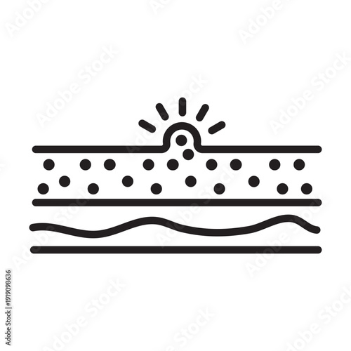 Acne treatment icon. skin pimple sebum vector sign. isolated inflammation symbol.