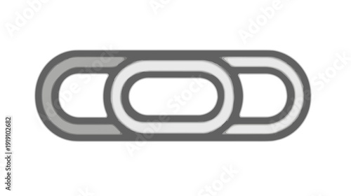 Modern flat design chain link icon illustration, symbolizing connection, hyperlink, web address, internet, unity, and relationship.