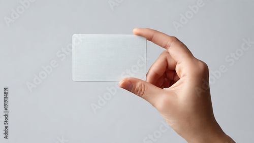 Hand Holding Library Card White Background