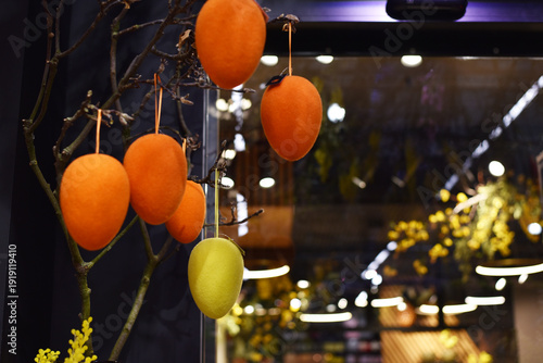 Easter décor with eggs	