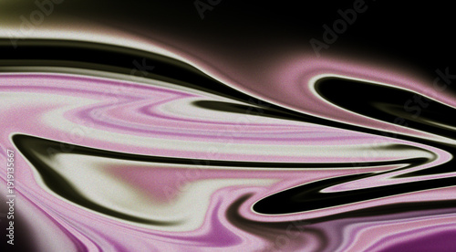 Abstract Liquid Metal Texture with Pink and Black Swirls