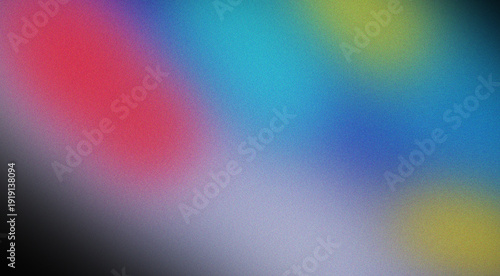 Bright Diagonal Grainy Gradient Background with Red, Blue, Green, and Yellow Hues