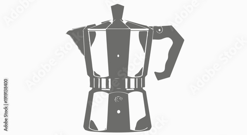 Classic Moka pot espresso maker for brewing rich Italian coffee
