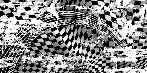 Abstract grunge style tire track racing background