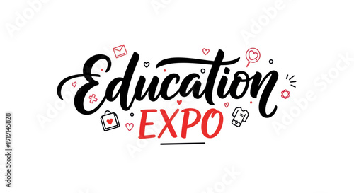 Education expo typography design